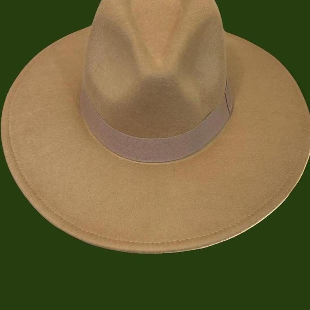 Lively ghosts tan wide brim sun hat with veil